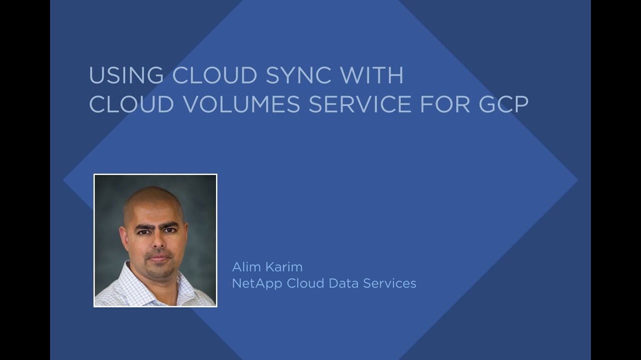 Using Cloud Sync with Cloud Volumes Service for Google Cloud Platform