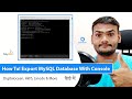 How To Export MySQL Database With Console (Digitalocean, AWS, Linode & More)