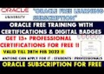 Oracle 100% Free Learning Subscription – 15 Free Professional Certifications | Oracle Free Training