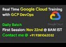 Google Cloud Training November 22nd 8AM IST (GCP & GCP DevOps)   | Daily Batch | GCP in Telugu