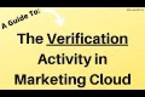 "Verification" Activity in Marketing Cloud | Automation Studio Training