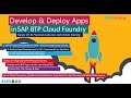 Develop & Deploy Apps in SAP BTP Cloud Foundry Training - 8thApr|UI5, Node.js & Fiori Element Apps