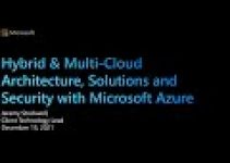 Microsoft – Hybrid & Multi-Cloud Architecture, Solutions and Security with Microsoft Azure